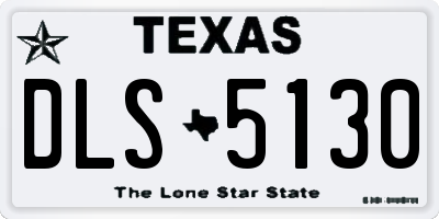 TX license plate DLS5130