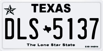 TX license plate DLS5137