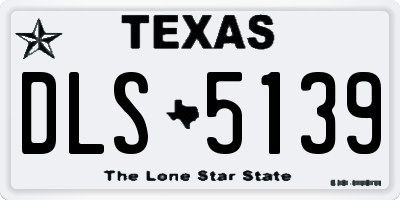 TX license plate DLS5139
