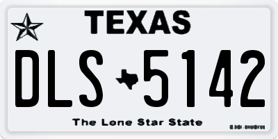 TX license plate DLS5142