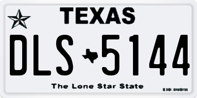 TX license plate DLS5144