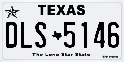 TX license plate DLS5146
