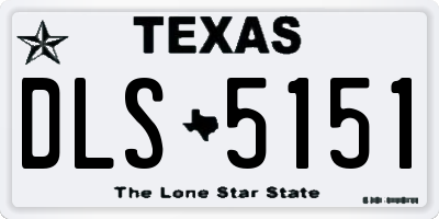 TX license plate DLS5151