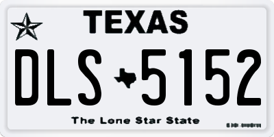 TX license plate DLS5152