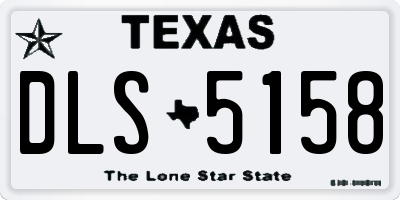 TX license plate DLS5158