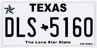 TX license plate DLS5160