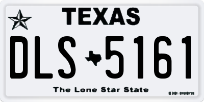 TX license plate DLS5161