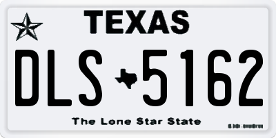 TX license plate DLS5162