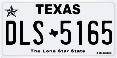 TX license plate DLS5165