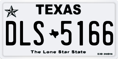 TX license plate DLS5166