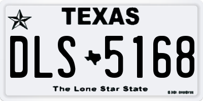 TX license plate DLS5168