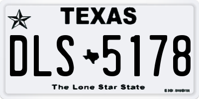TX license plate DLS5178