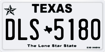 TX license plate DLS5180