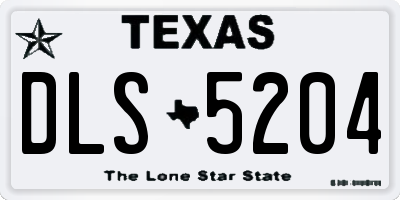 TX license plate DLS5204