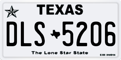 TX license plate DLS5206