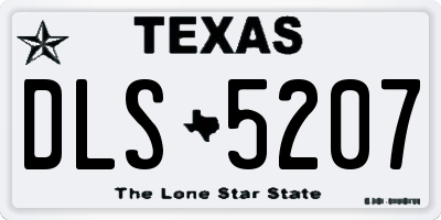 TX license plate DLS5207