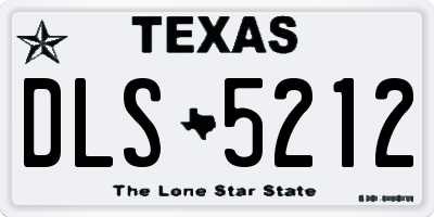 TX license plate DLS5212