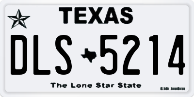TX license plate DLS5214