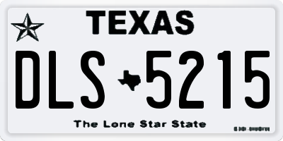 TX license plate DLS5215
