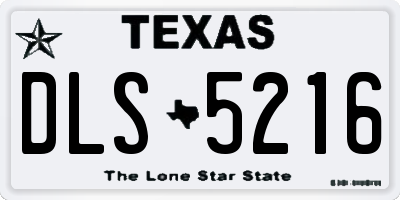 TX license plate DLS5216