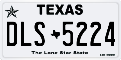 TX license plate DLS5224