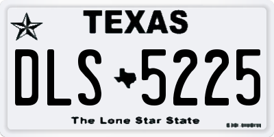 TX license plate DLS5225