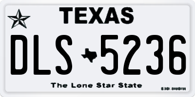 TX license plate DLS5236