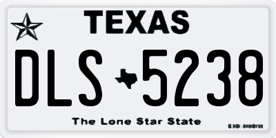 TX license plate DLS5238