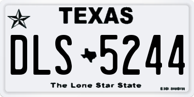 TX license plate DLS5244
