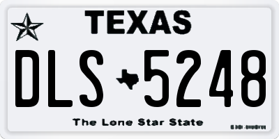TX license plate DLS5248