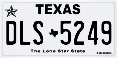 TX license plate DLS5249