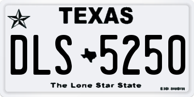 TX license plate DLS5250
