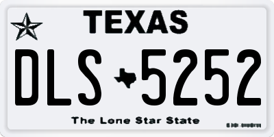 TX license plate DLS5252