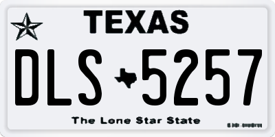 TX license plate DLS5257