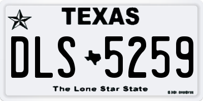 TX license plate DLS5259