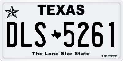 TX license plate DLS5261