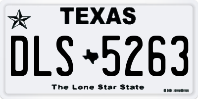TX license plate DLS5263