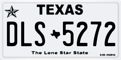 TX license plate DLS5272