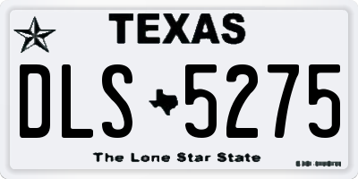 TX license plate DLS5275