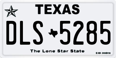TX license plate DLS5285