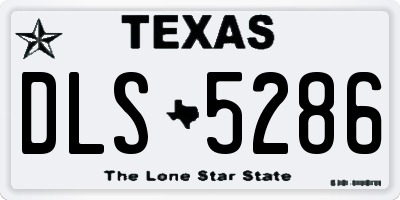 TX license plate DLS5286