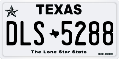 TX license plate DLS5288