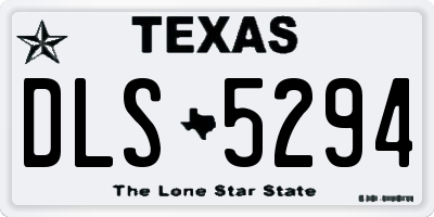 TX license plate DLS5294