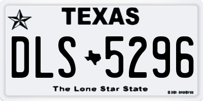 TX license plate DLS5296