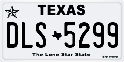 TX license plate DLS5299