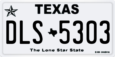 TX license plate DLS5303