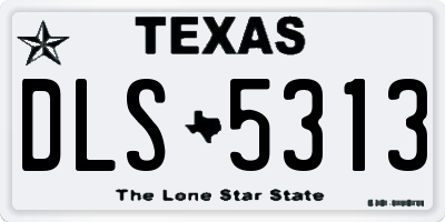 TX license plate DLS5313