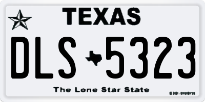 TX license plate DLS5323