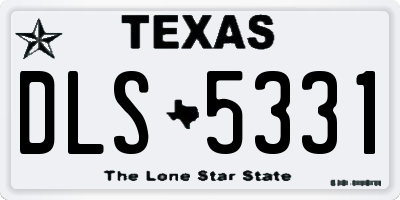 TX license plate DLS5331