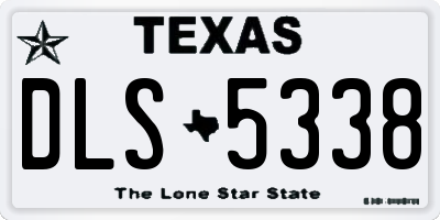 TX license plate DLS5338